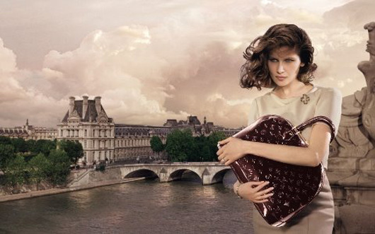 Laetitia Casta Louis Vuitton Winter 09 ad campaign