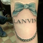 Lanvin bow tattoo