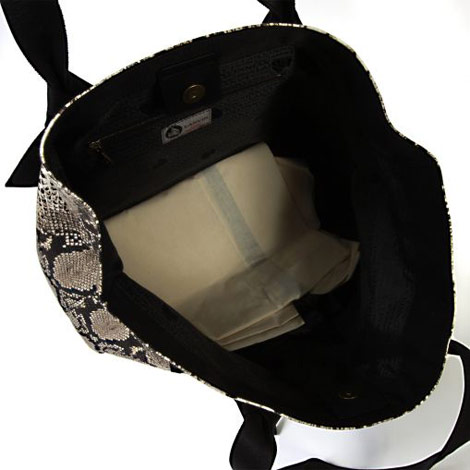 Lanvin Cotton Python bag interior