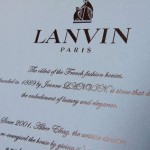 Lanvin Musical Bride Snowball label