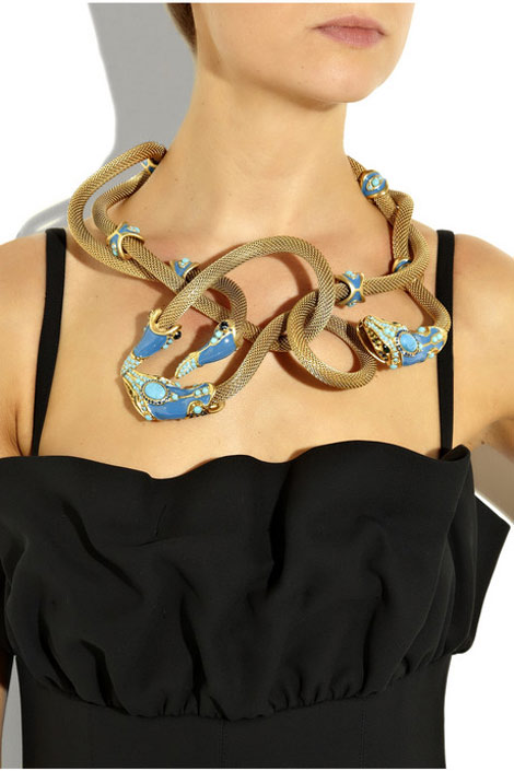 Lanvin twisted snake necklace