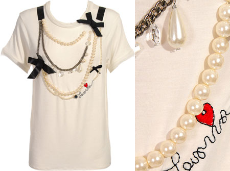 Lanvin White Necklace T Shirt