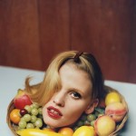 Lara Stone i D Spring 2013 head on a platter