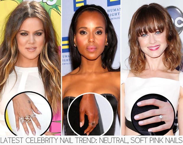 Latest nail polish trends neutral soft pink nails