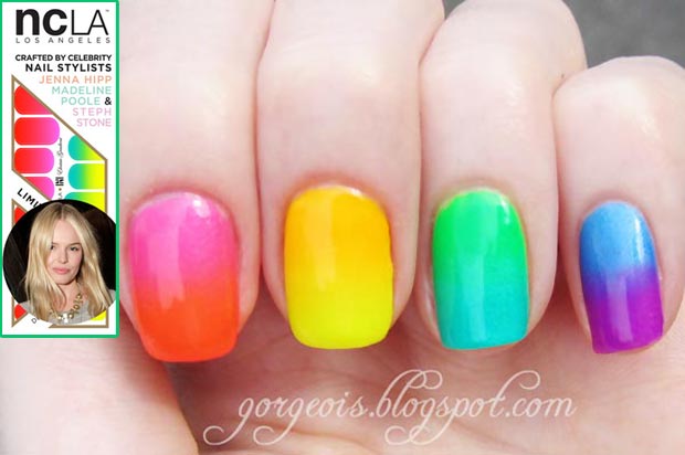 latest nails trends Gradient Rainbow nails vs NCLA nail wraps