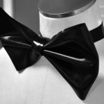 Latex Bow tie black