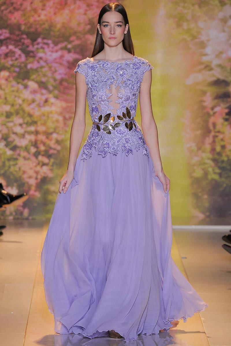 lavender evening dress Zuhair Murad Spring 2014 Couture