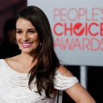 Lea Michele s white Marchesa dress People s choice Awards 2012