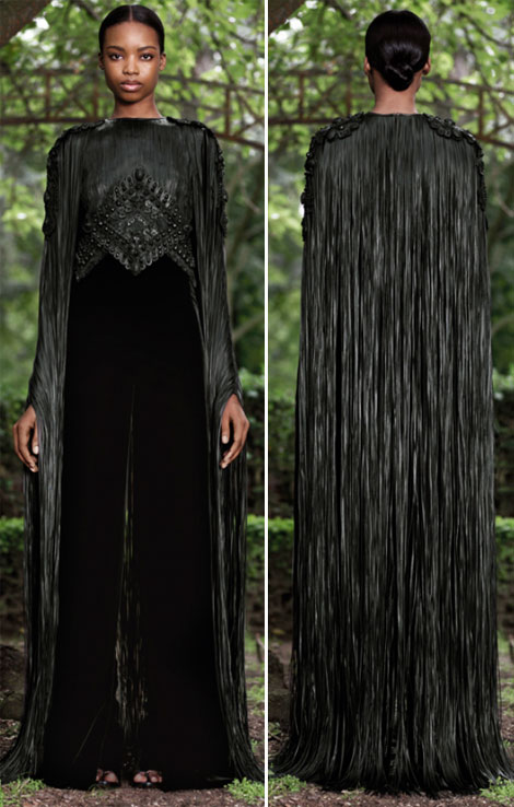 leather fringes Givenchy Fall 2012 Haute Couture