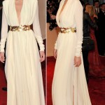 Leelee Sobieski white Alexander McQueen dress Met gala 2011