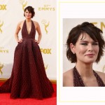 Lena Headey 2015 Emmy Awards Red Carpet hairdo