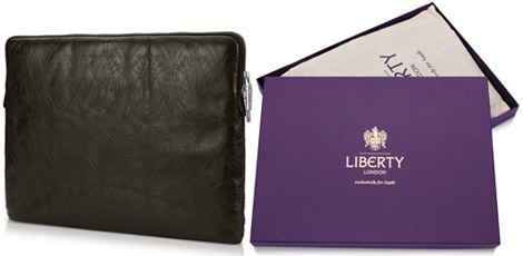 Liberty London leather MacBook sleeve