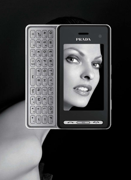 Linda Evangelista for Prada LG phone ad