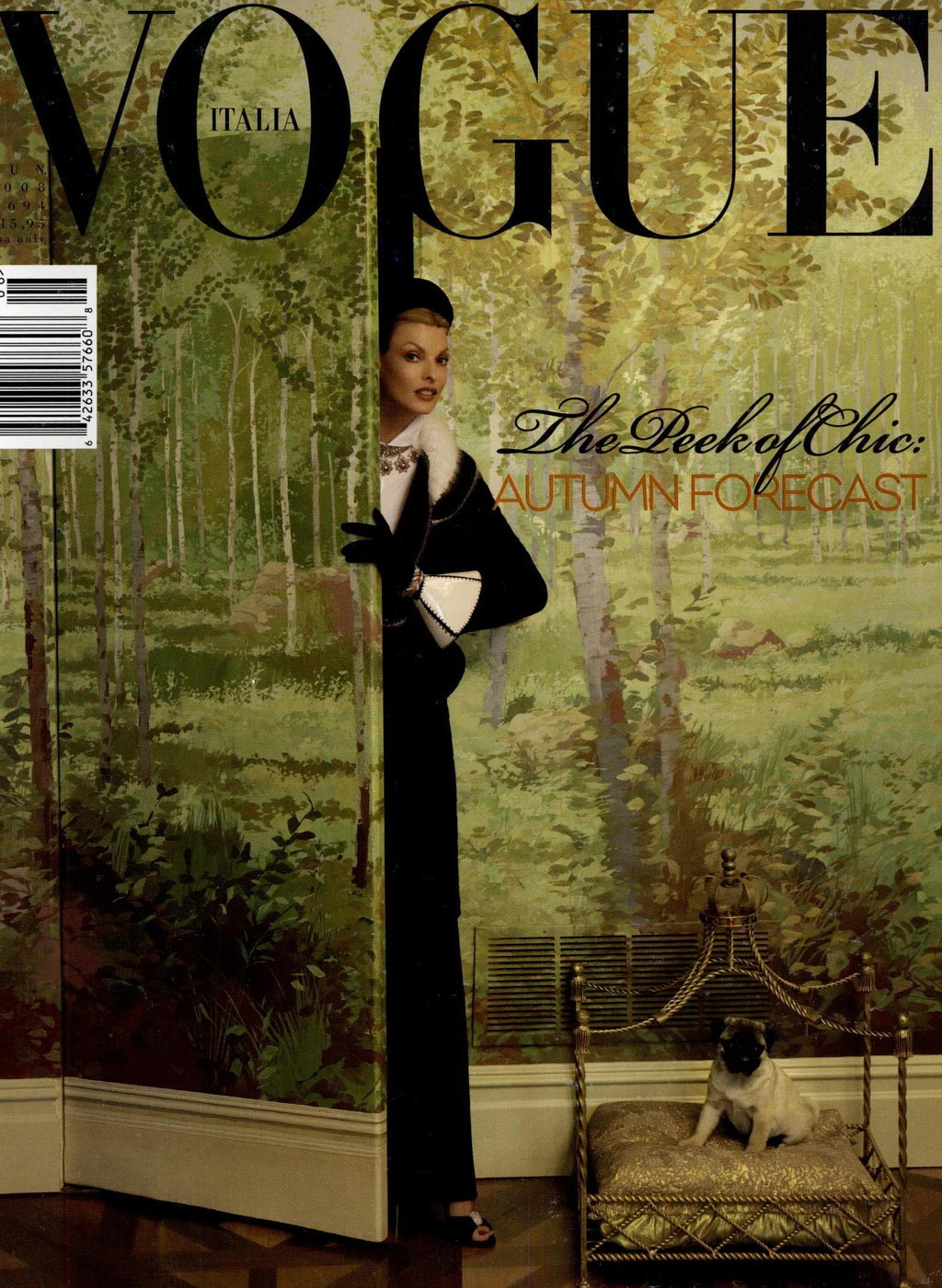 Linda Evangelista Vogue Italy June 2008 cover