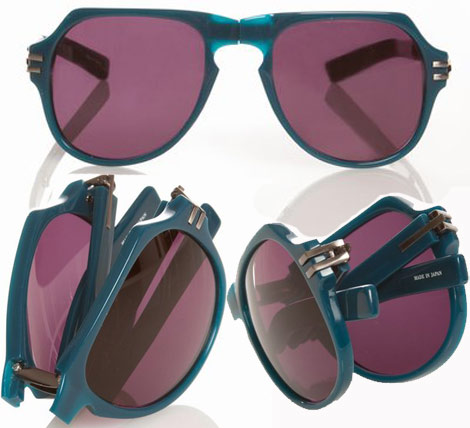 Linda Farrow Tim Hamilton foldable sunglasses blue