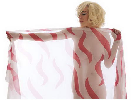 Lindsay Lohan as Marilyn Monroe for The Last Sitting - pink scarf