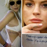 Lindsay Lohan tattoos lyrics and other random ink