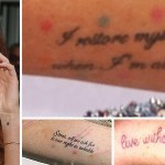 Lindsay Lohan Tattoos Marilyn Monroe quotes