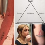 Lindsay Lohan triangle tattoos