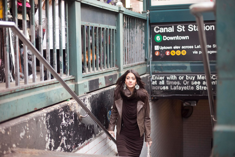 Models Take The Subway. Lindsey Calla