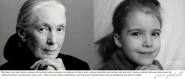 little girl as Jane Goodall Jamie C Moore photography