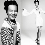 Liya Kebede bleached Amica April 2013 black and white pictorial