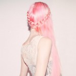 long pink braided hair
