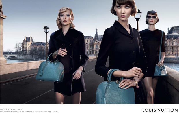Louis Vuitton Alma bag blue Paris ad campaign