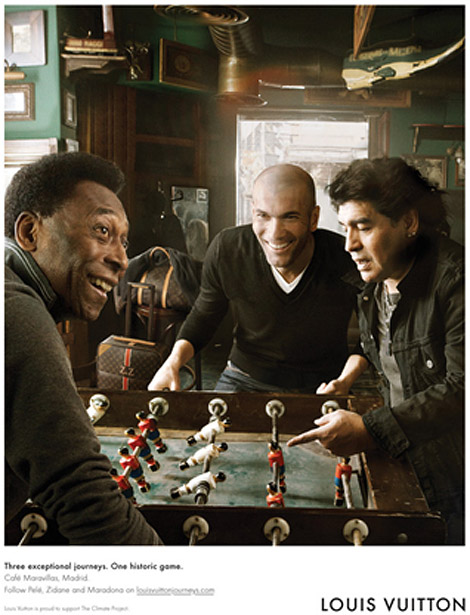 Louis Vuitton Journeys Pele Maradona Zidane ad campaign