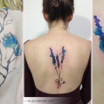 lovely flowers watercolor tattoos Julia Rehme