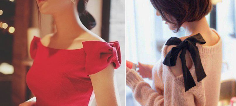 lovely ways to wear bows shoulders