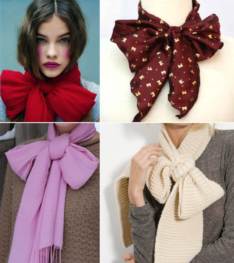 lovely ways to wear bows tie a scarf in a bow