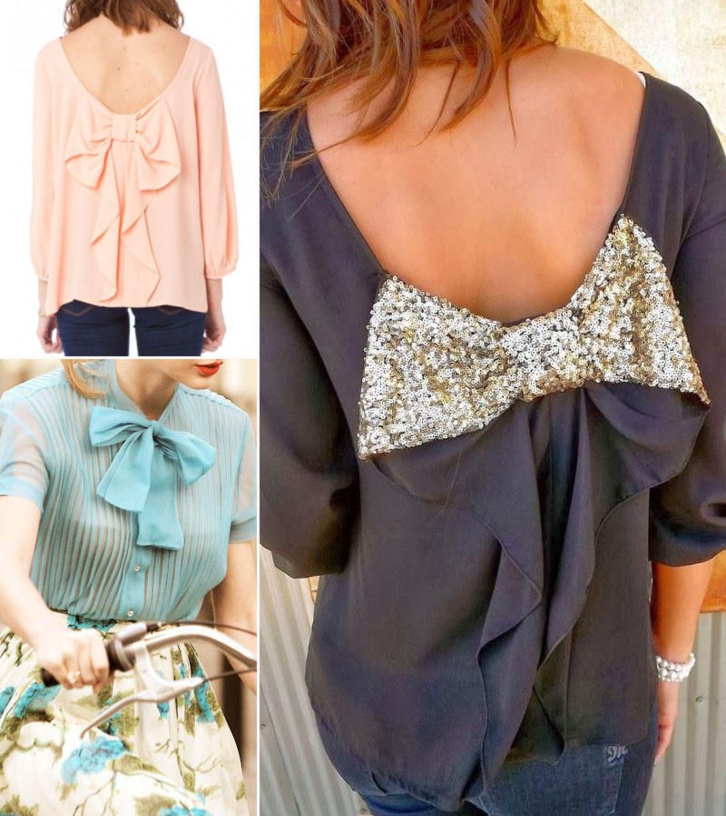 lovely ways to wear bows tops