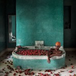 Lupita Nyong o taking a bath Vogue
