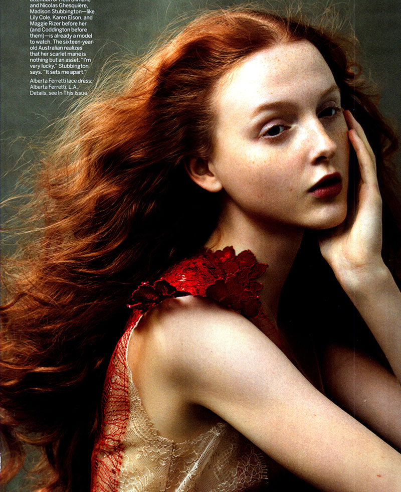 Maddison Stubbington Vogue US August 2014 redheads story
