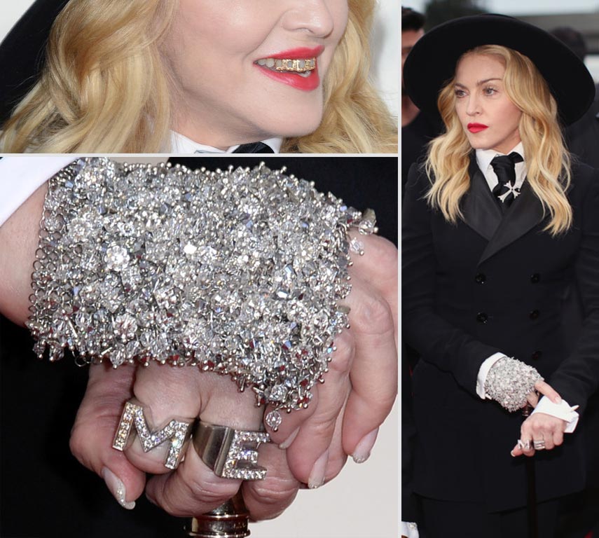Madonna glove nails grills 2014 Grammy Awards