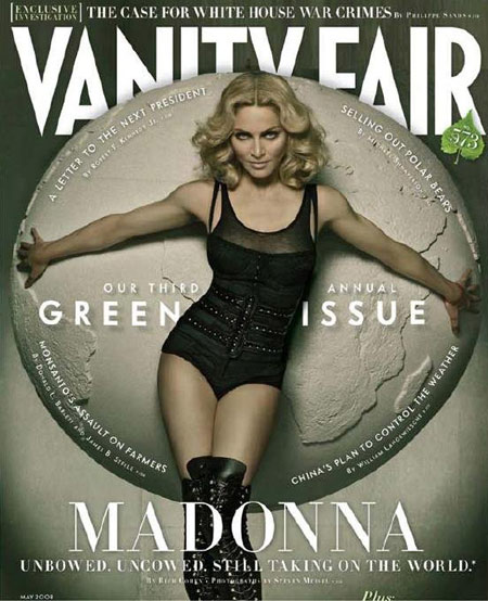 Madonna Takes Cover for Vanity Fair May 2008 Issue