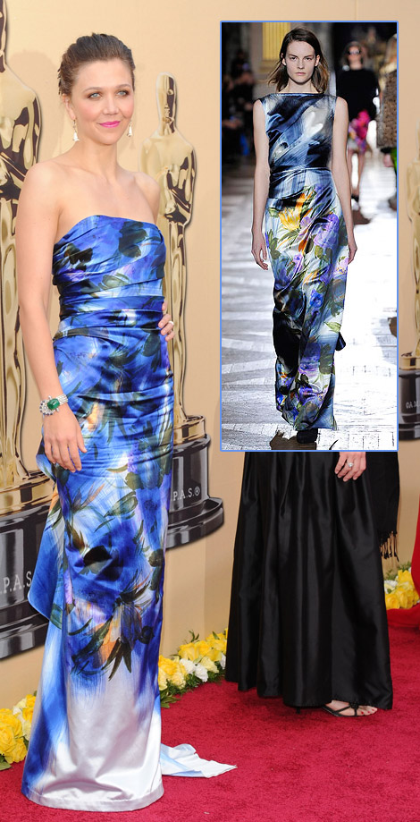 Maggie Gyllenhaal In Dries Van Noten Dress For The 2010 Oscars