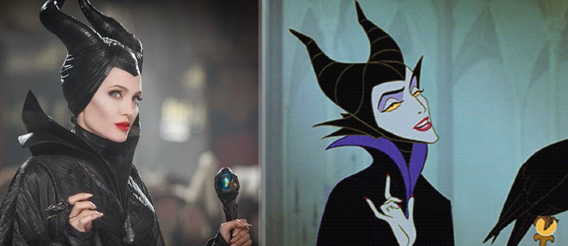 Maleficent Angelina Jolie based on the original drawings