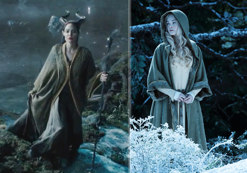 Maleficent costumes Angelina cape Aurora Elle Fanning cape