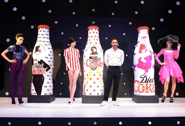 Marc Jacobs designed 3 bottles for Diet Coke 30th Anniversary