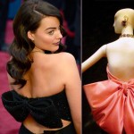 Margot Robbie 2014 Oscars YSL Parisian bow dress