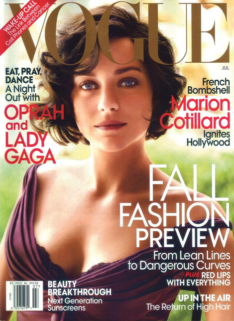 Marion Cotillard Vogue US July 2010 cover