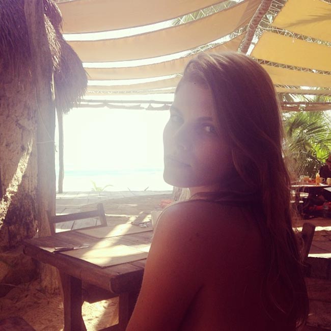 Maryna Linchuk beach holiday Tulun