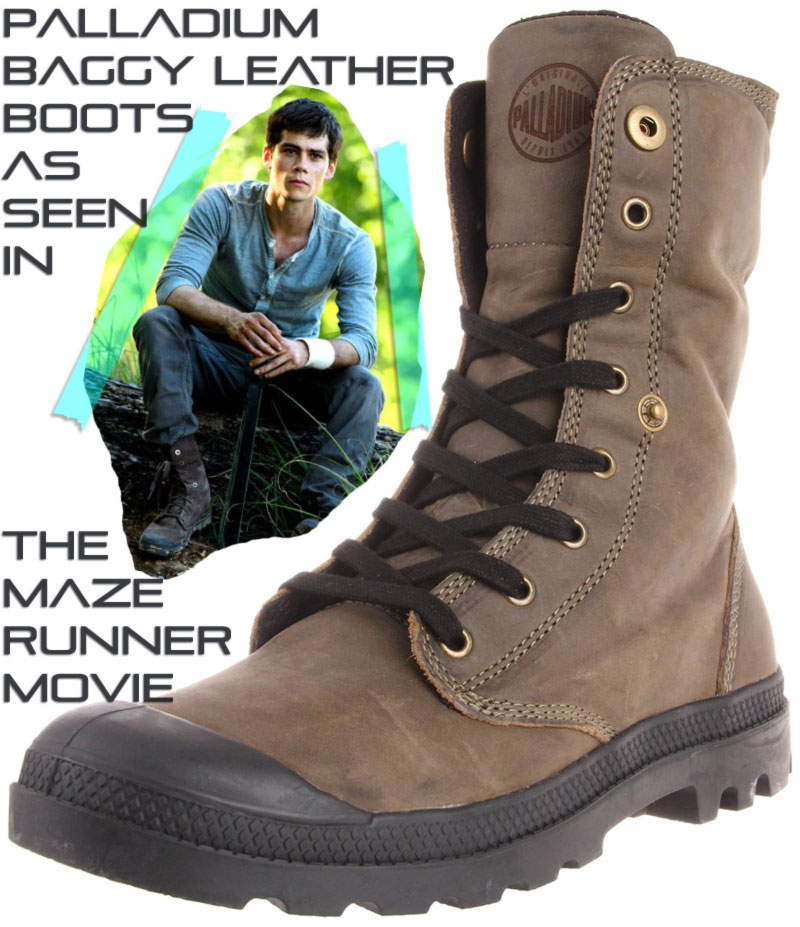 Maze Runner Thomas brown boots Palladium Baggy Leather