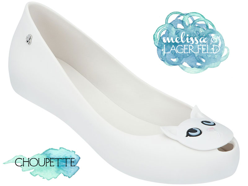Melissa flats Lagerfeld Choupette white shoes