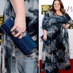 Melissa McCarthy dress jewelry clutch 2014 Critics Choice Awards