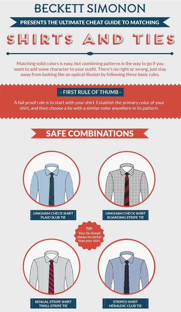 Men s wardrobe how to mix shirts and ties