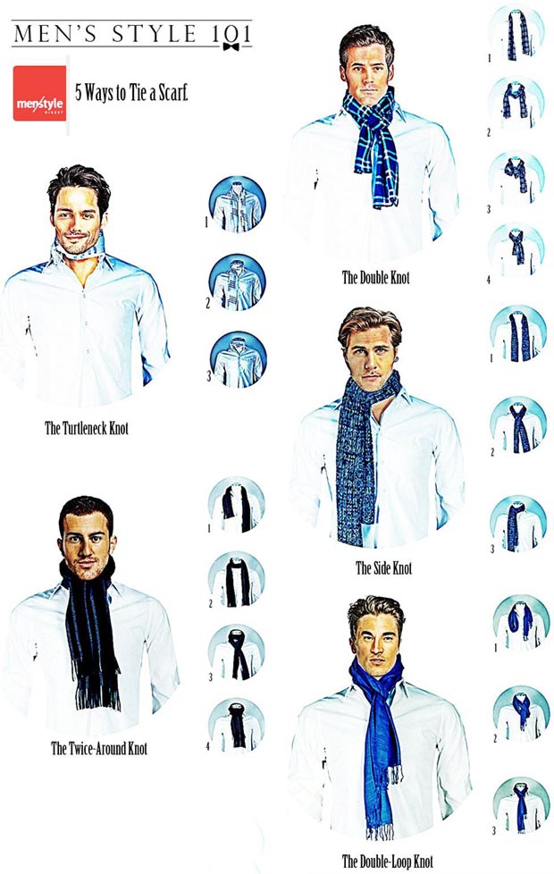 Men s wardrobe how to tie a scarf