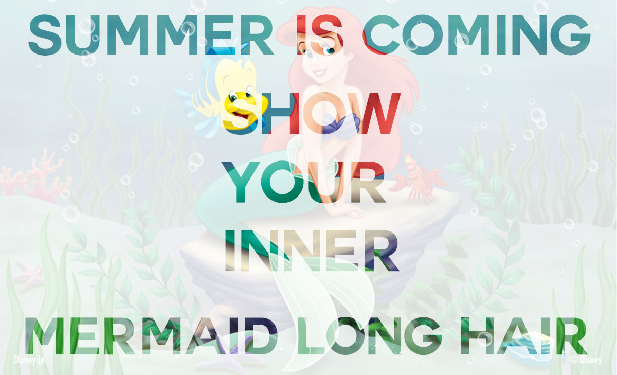 mermaid long hair summer